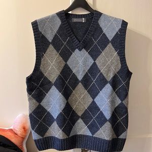 Men’s Fishermen XL sweater vest in blue